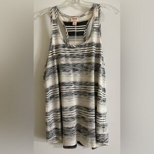 Mossimo Supply Co. Black & White Striped Racerback Tank